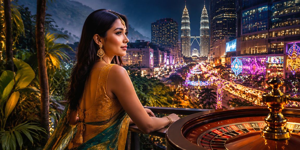 Meja roulette kasino langsung dengan peniaga sebenar dalam strim video berkualiti tinggi di Kuala Lumpur