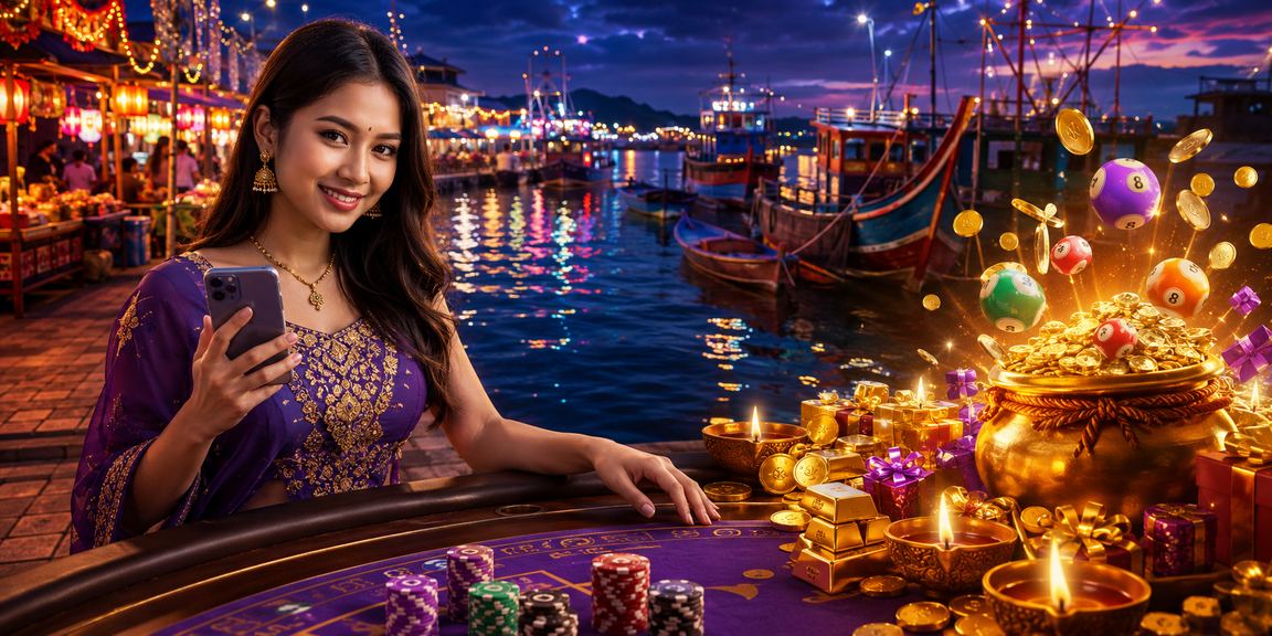 Pemain Malaysia menyemak hasil loteri dan slot dalam talian melalui peranti mudah alih di rumah
